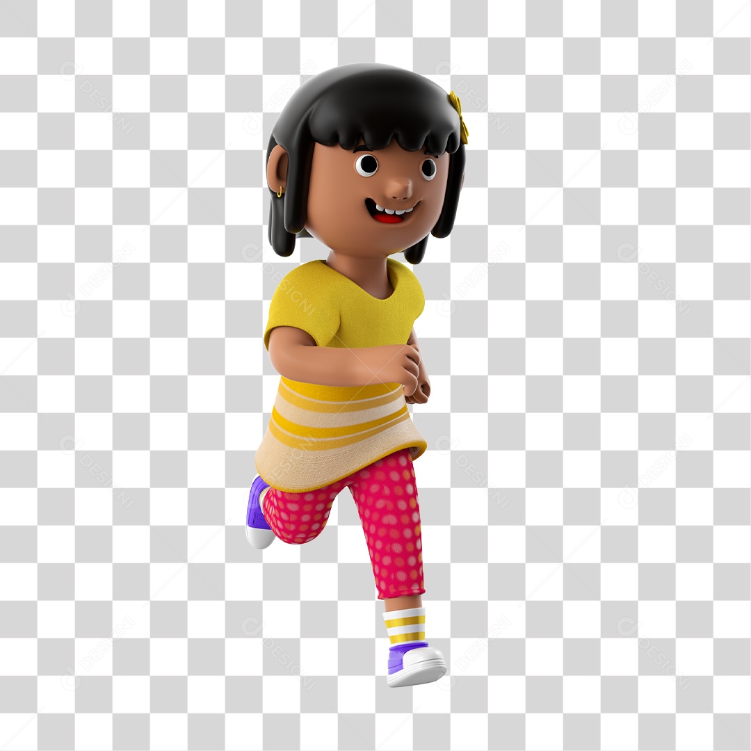 Personagem Feminino 3D Para Composição PNG Transparente