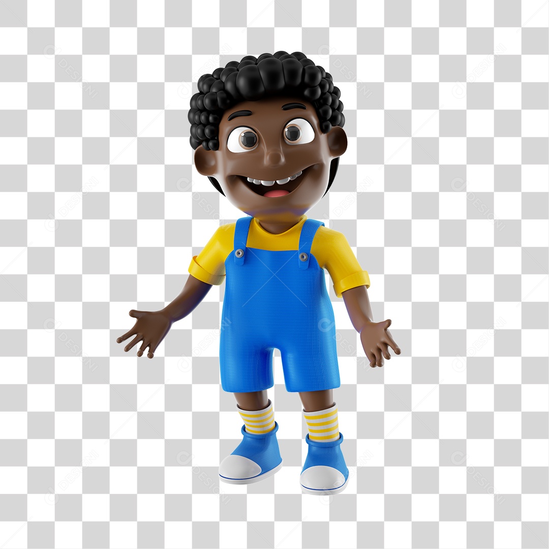 Ilustração 3D Menino PNG Transparente Sem Fundo