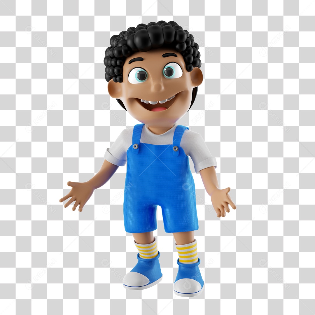 Ilustração 3D Menino PNG Transparente Sem Fundo