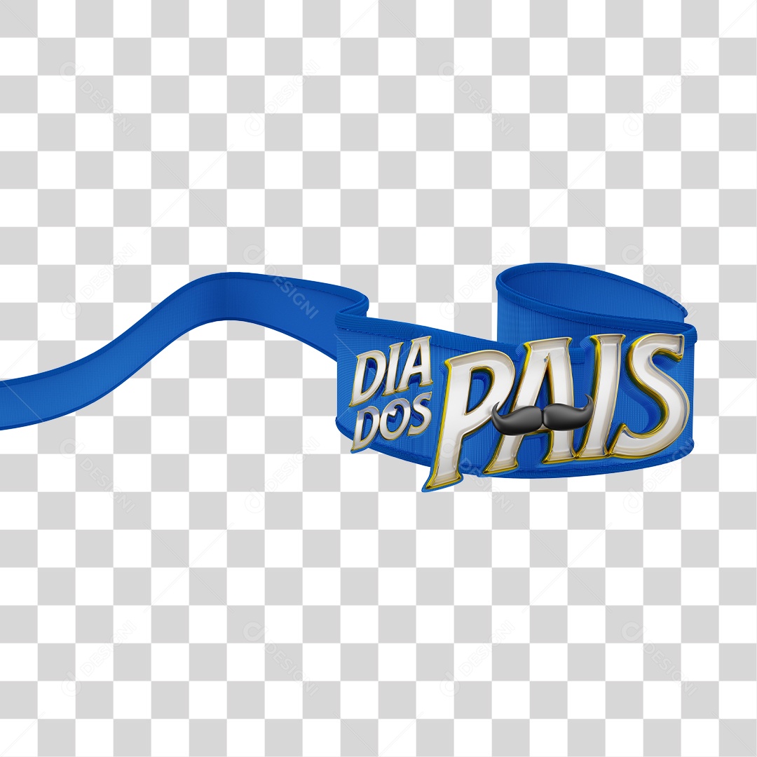 Selo 3D Dia dos Pais Para Composição PNG Transparente Sem Fundo