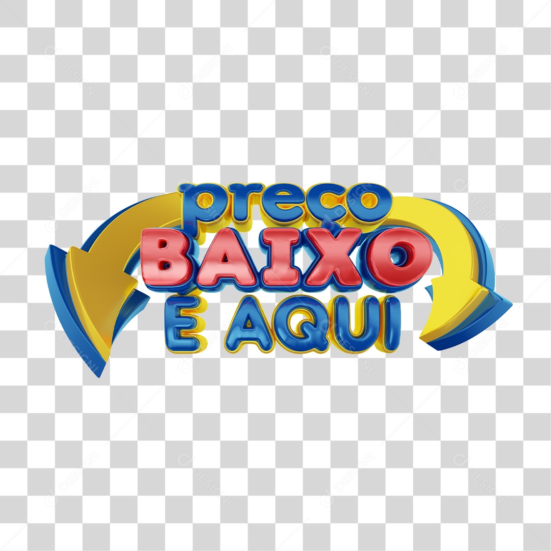 Selo 3D Preço Baixo É Aqui Para Composição PNG Transparente Sem Fundo