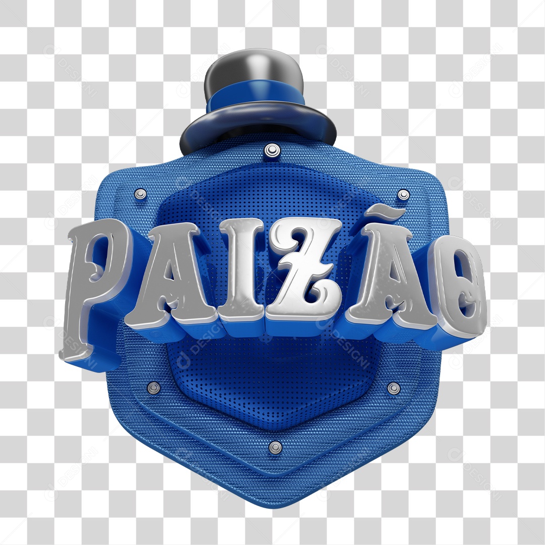 Selo 3D Dia dos Pais Paizão Para Composição PNG Transparente Sem Fundo