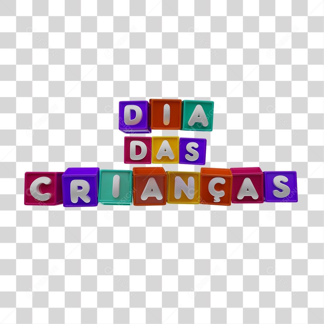 Selo 3D Dia das Crianças PNG Transparente Sem Fundo