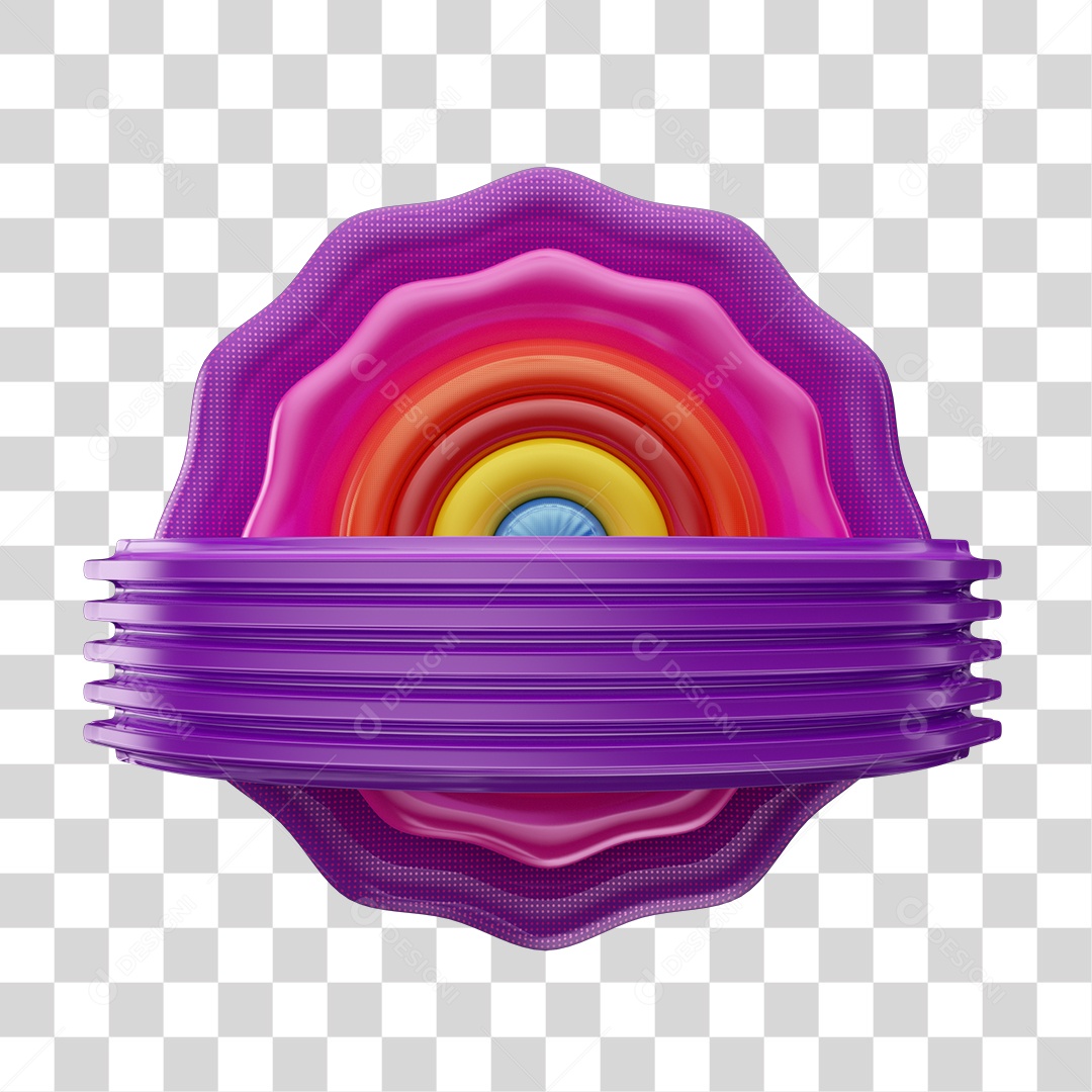 Elemento Infantil 3D Letreiro Para Composição PNG Transparente Sem Fundo