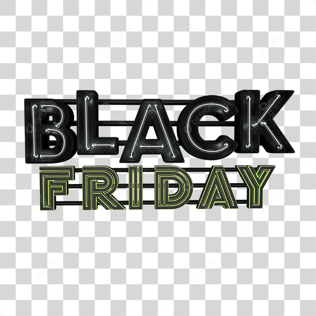 Selo 3D Black Friday PNG Transparente Sem Fundo