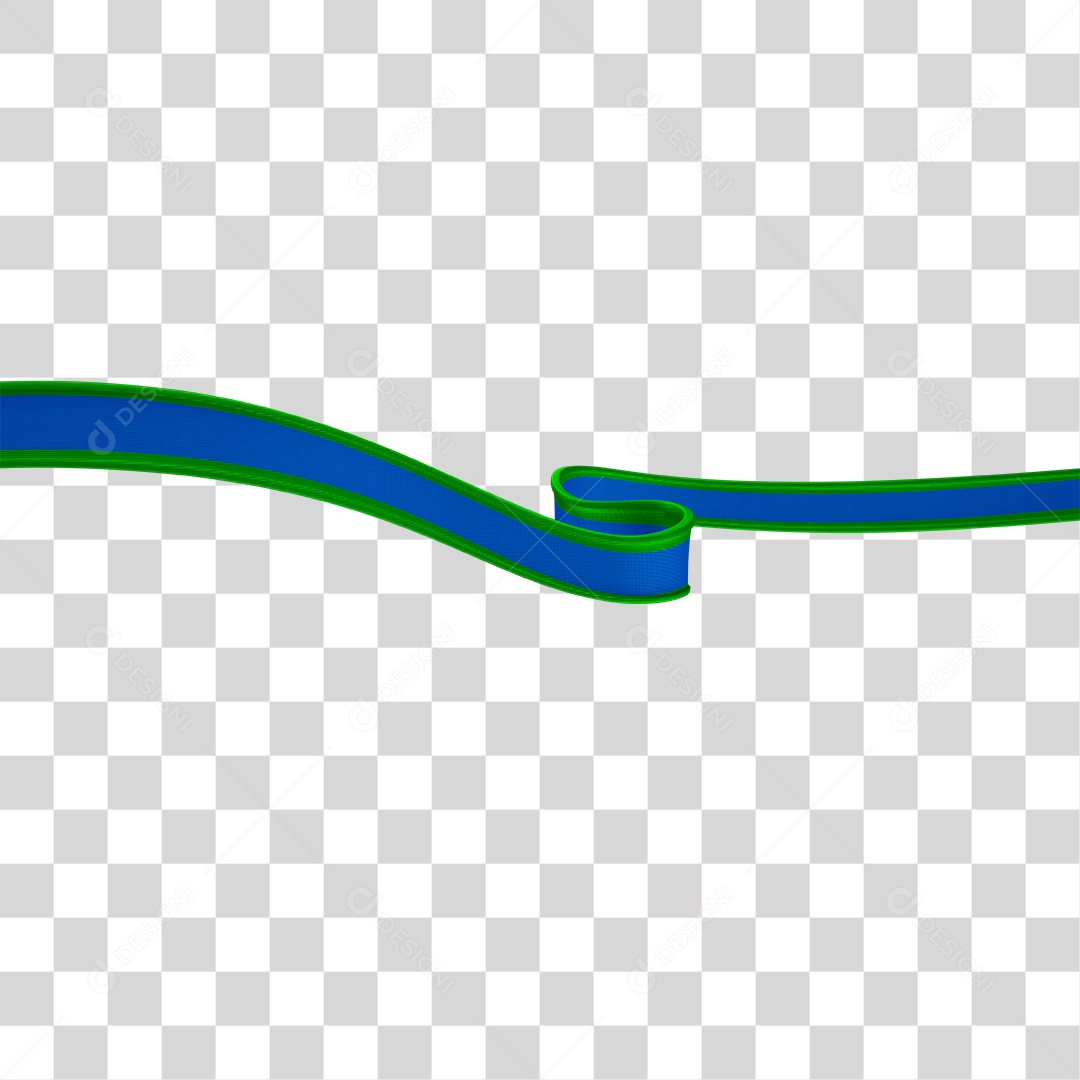 Elementos 3D Faixa Cores do Brasil Para Composição PNG Transparente Sem Fundo