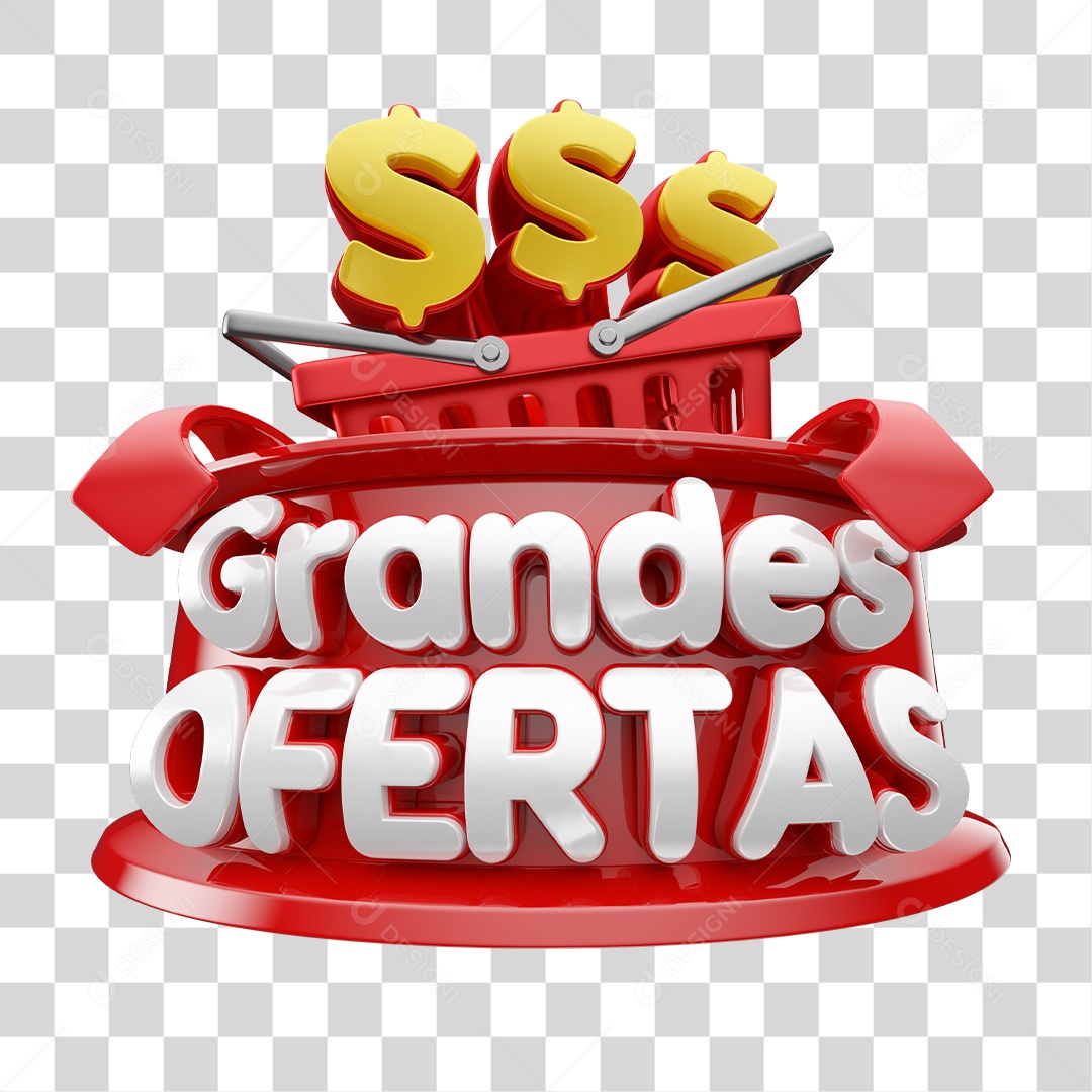 Selo 3D Grandes Ofertas Para Composição PNG Transparente Sem Fundo