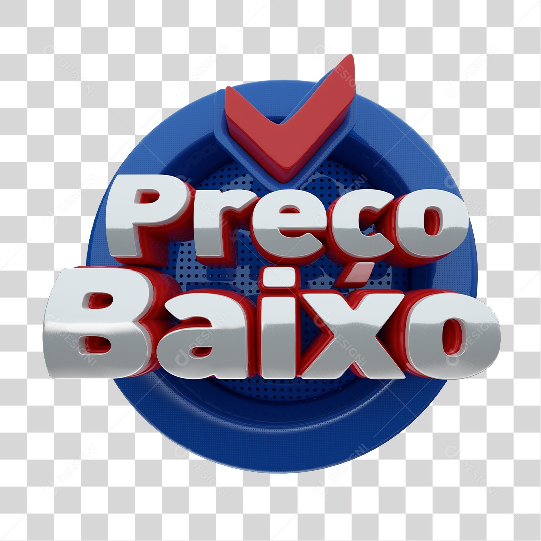 Selo 3D Preço Baixo Para Composição PNG Transparente Sem Fundo