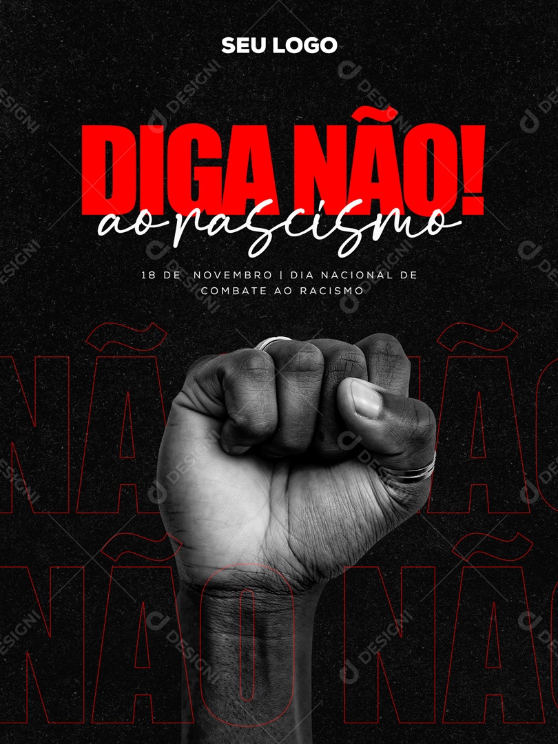 Dia Nacional De Combate ao Racismo Social Media PSD Editável