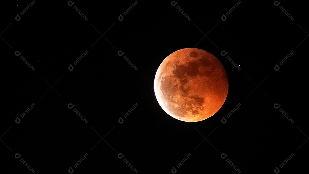 Eclipse Lunar. Lua de sangue fotografada