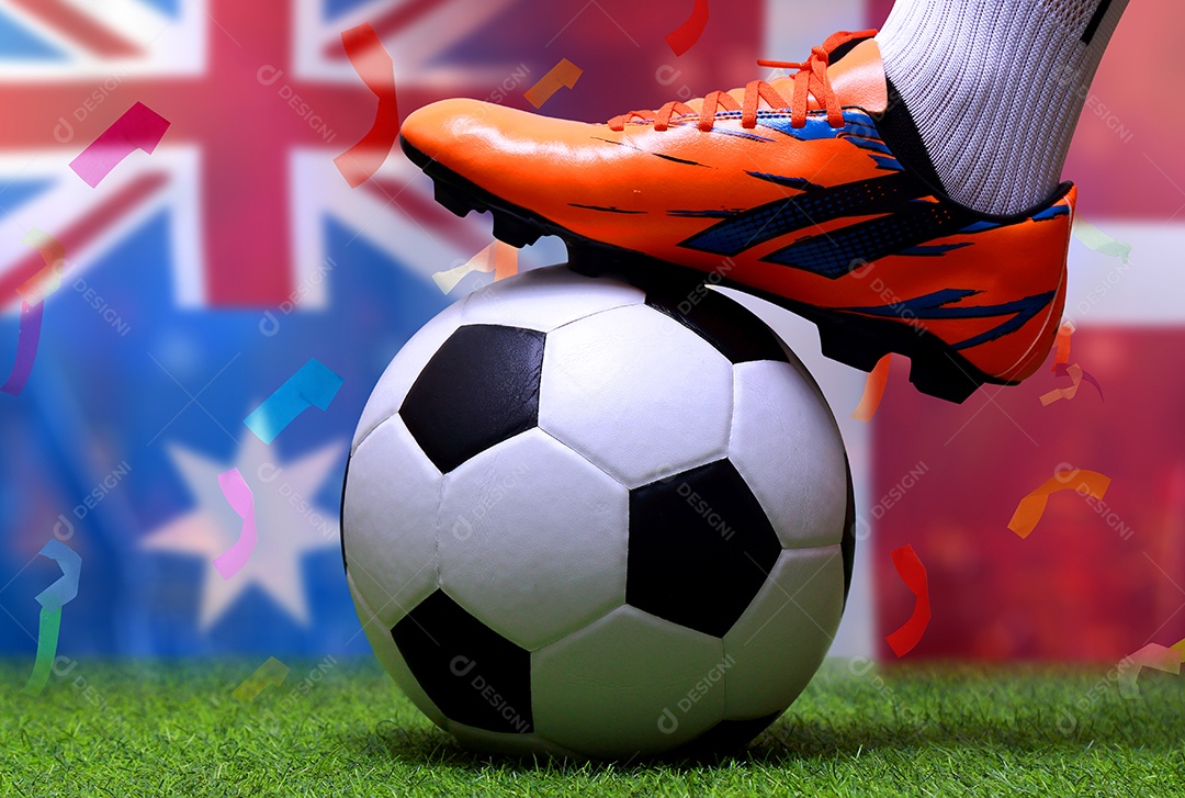 Competição da Copa de Futebol entre a Austrália nacional e a Dinamarca nacional.