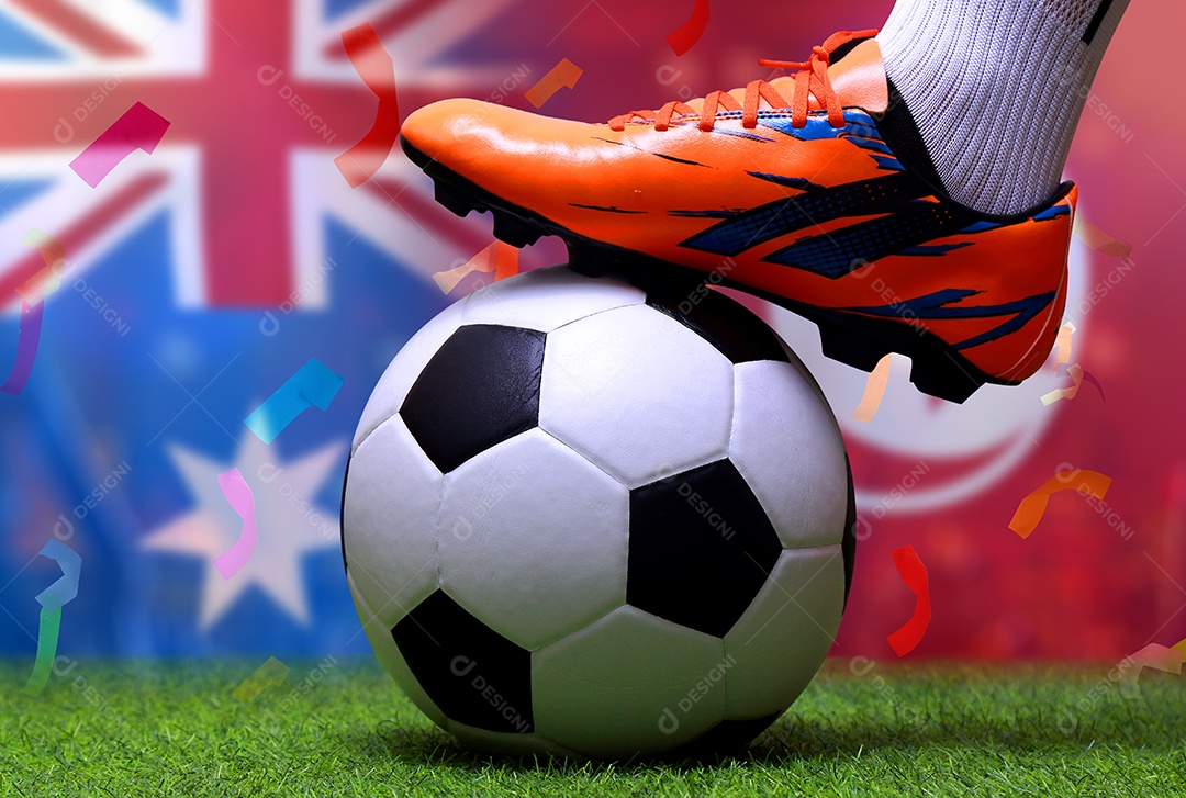 Competição da Copa de Futebol entre a Austrália nacional e a Tunísia nacional.