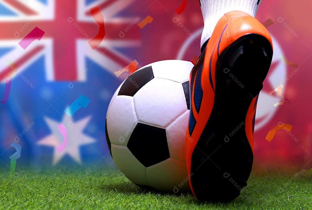 Competição da Copa de Futebol entre a Austrália nacional e a Tunísia nacional.