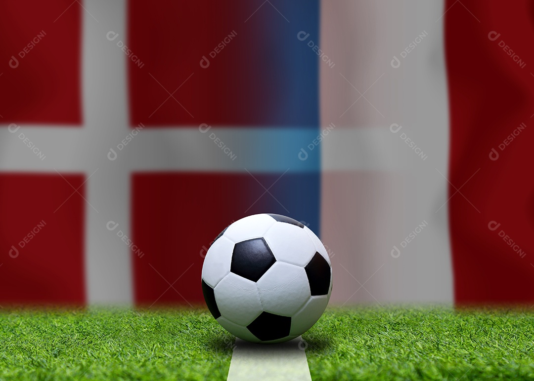 Competição da Copa de Futebol entre a Dinamarca nacional e a França nacional.