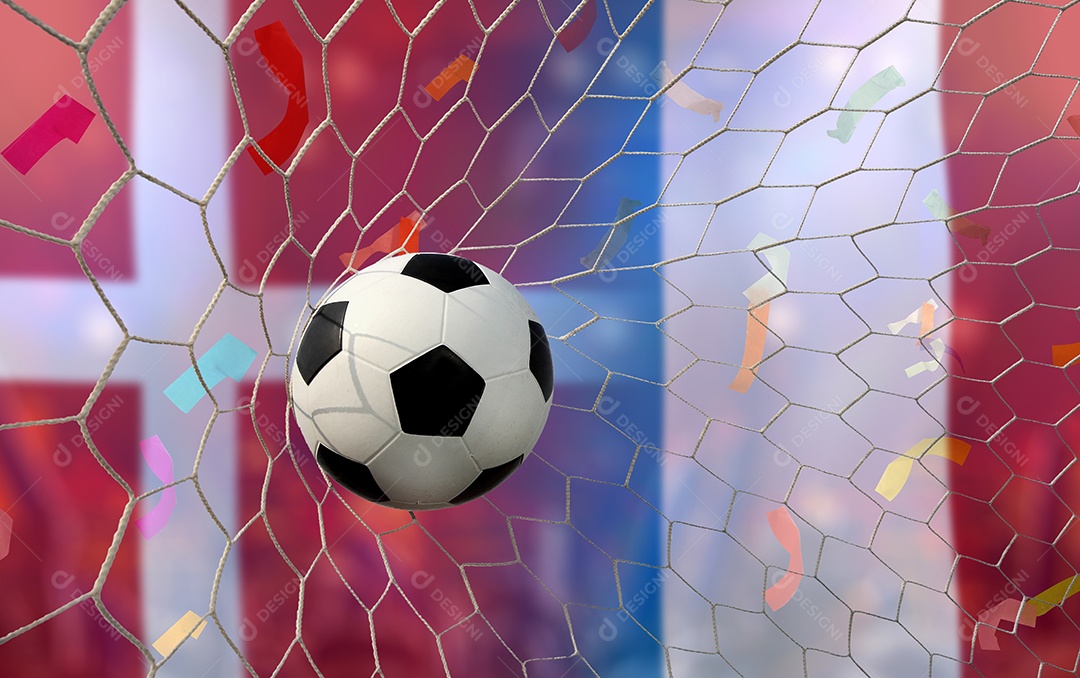 Competição da Copa de Futebol entre a Dinamarca nacional e a França nacional.