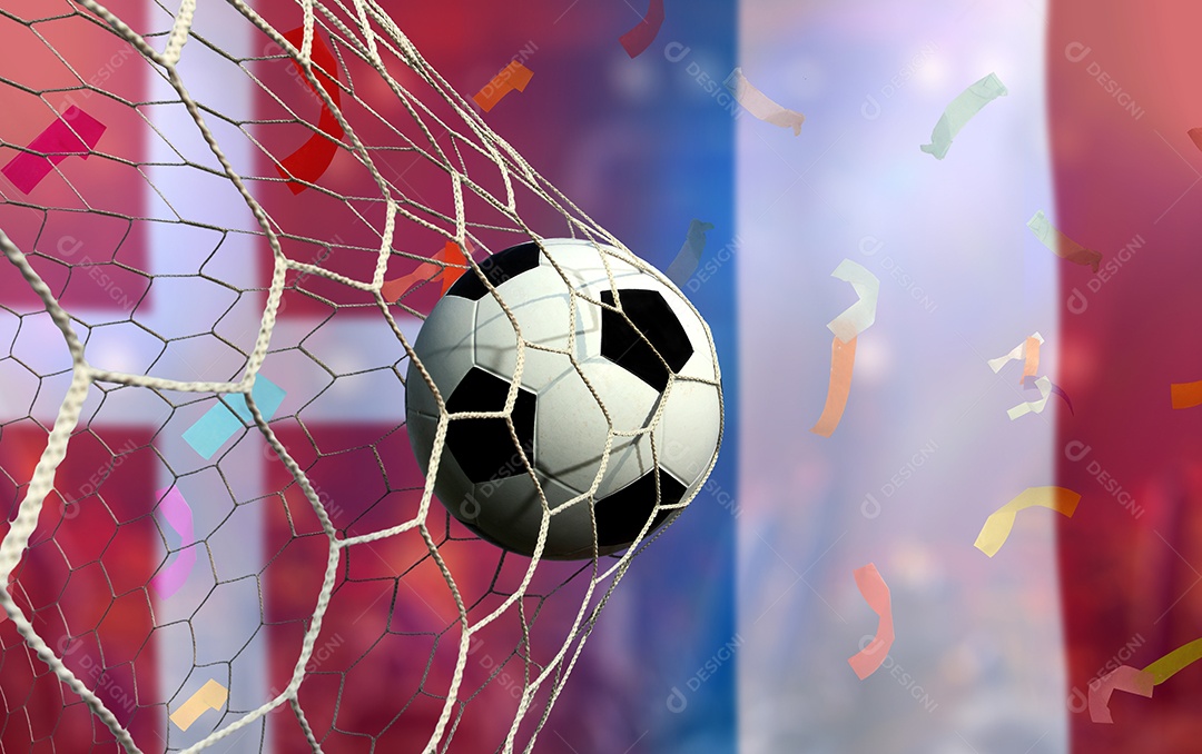 Competição da Copa de Futebol entre a Dinamarca nacional e a França nacional.