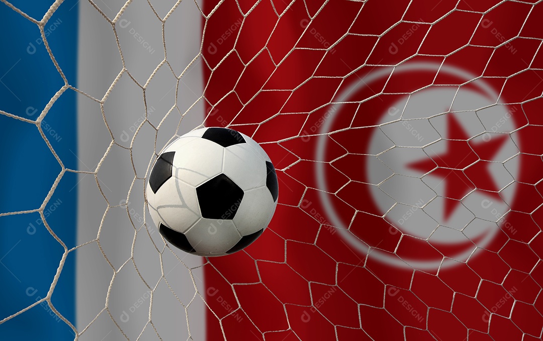 Competição da Copa de Futebol entre a França nacional e a Tunísia nacional.