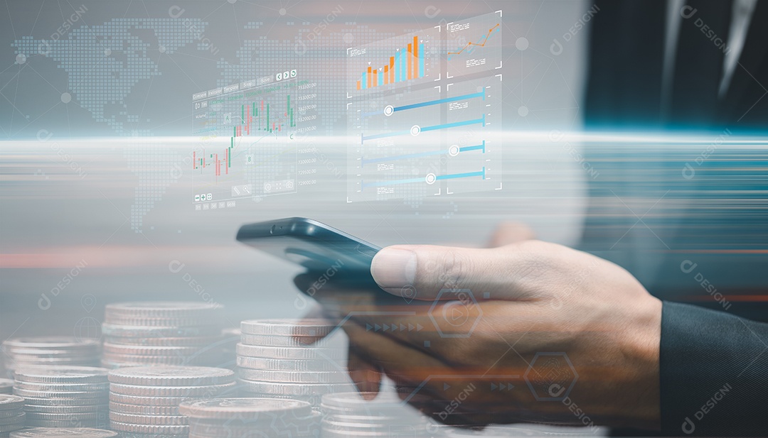 Câmbio, transferência de dinheiro, tecnologia financeira FinTech, relatório de economia