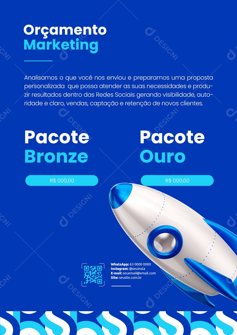 Orçamento Marketing Digita A4 PSD Editável