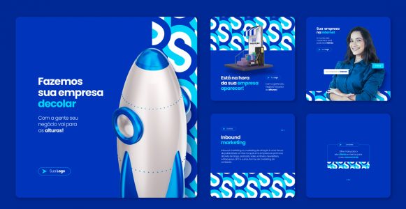 Coleção Feed Marketing Digital Social Media PSD Editável