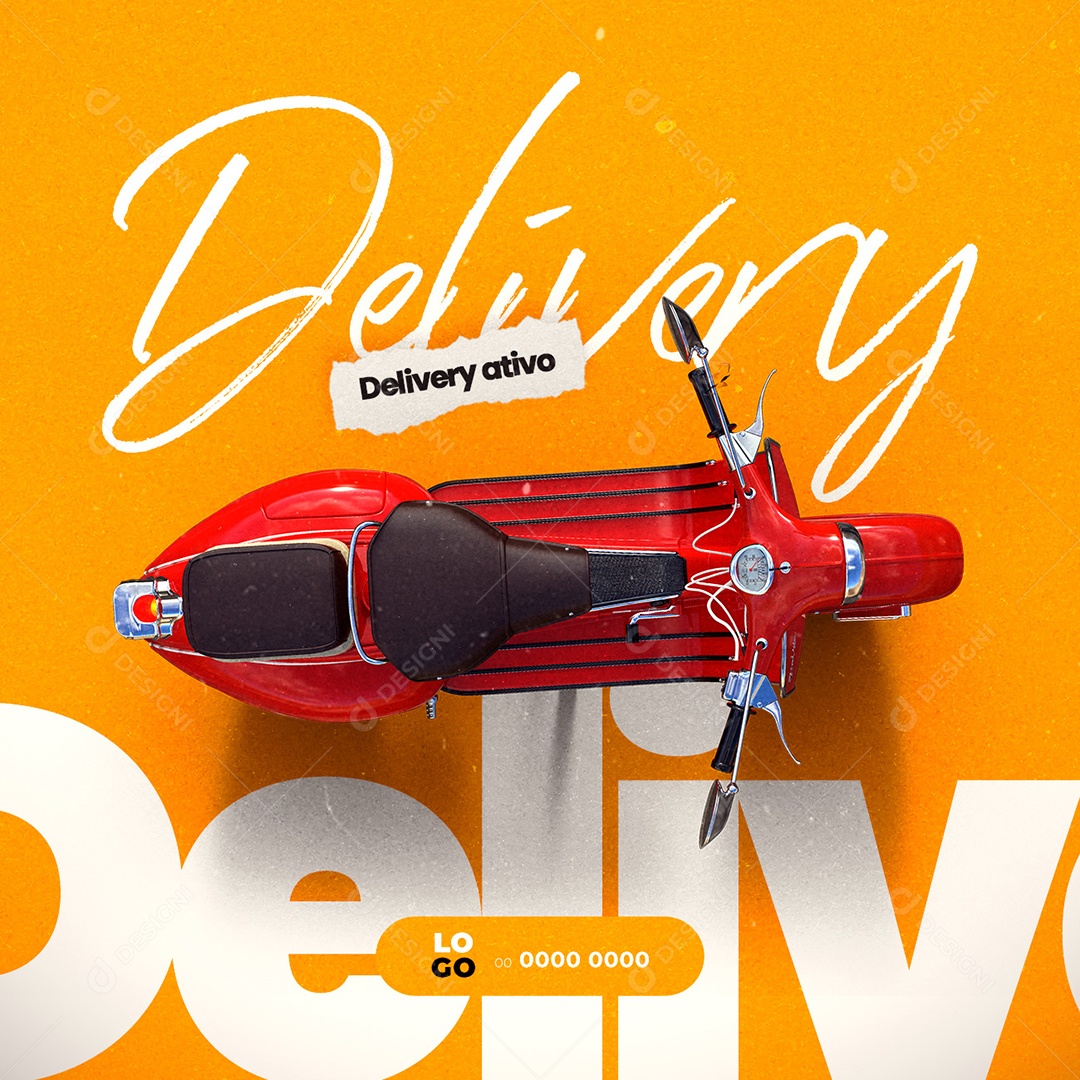 Delivery Ativo Restaurante Social Media PSD Editável