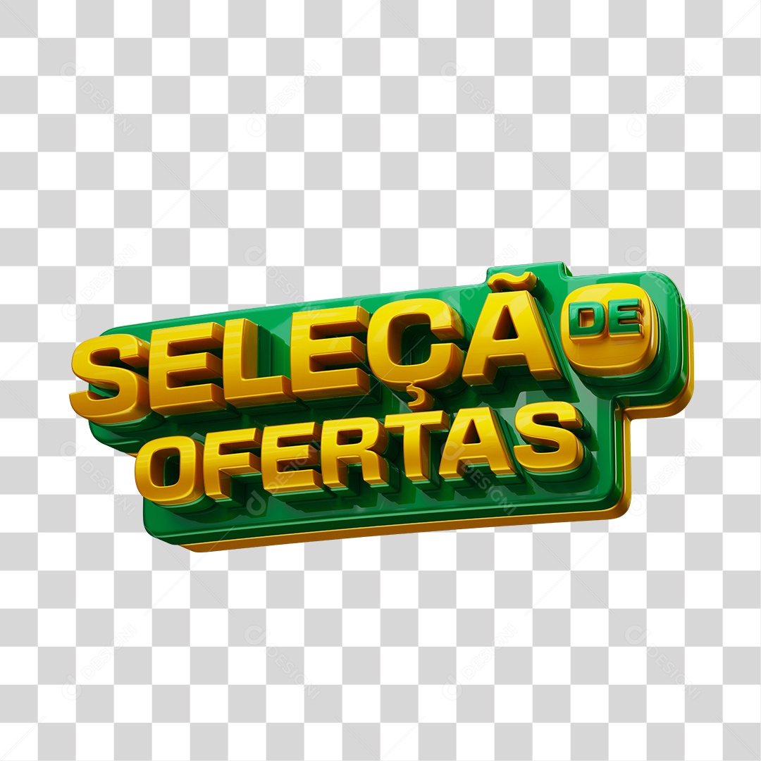 Selo 3D Selecão de Ofertas Para Composição PNG