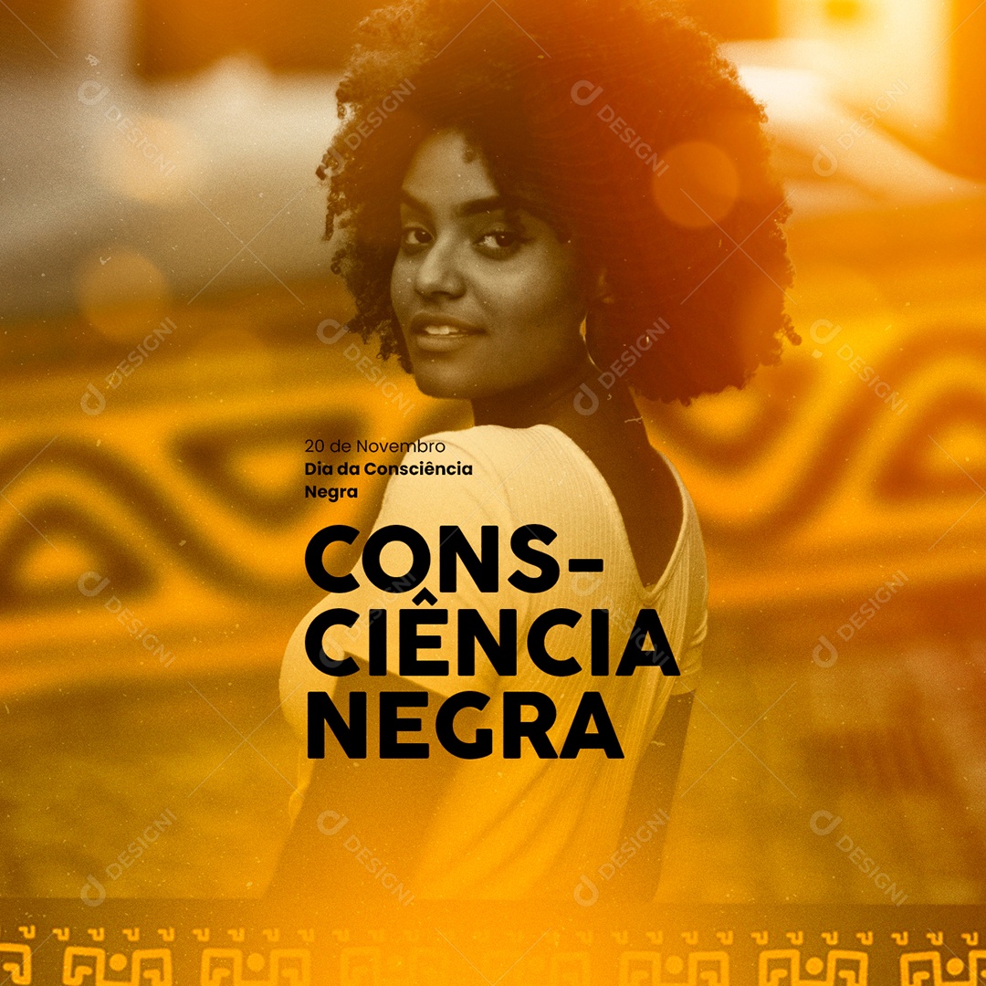 Dia da Consciência Negra 20 de Novembro Social Media PSD Editável