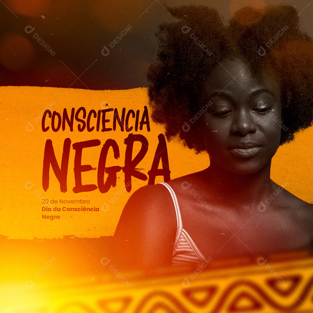 Dia da Consciência Negra 20 de Novembro Social Media PSD Editável