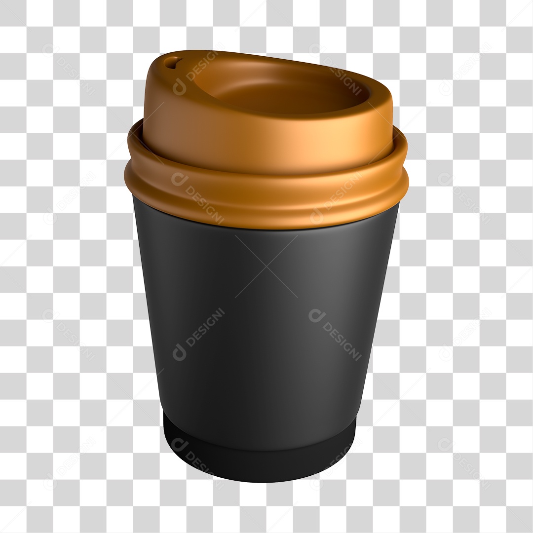 Copo de Café 3D PNG Sem Fundo