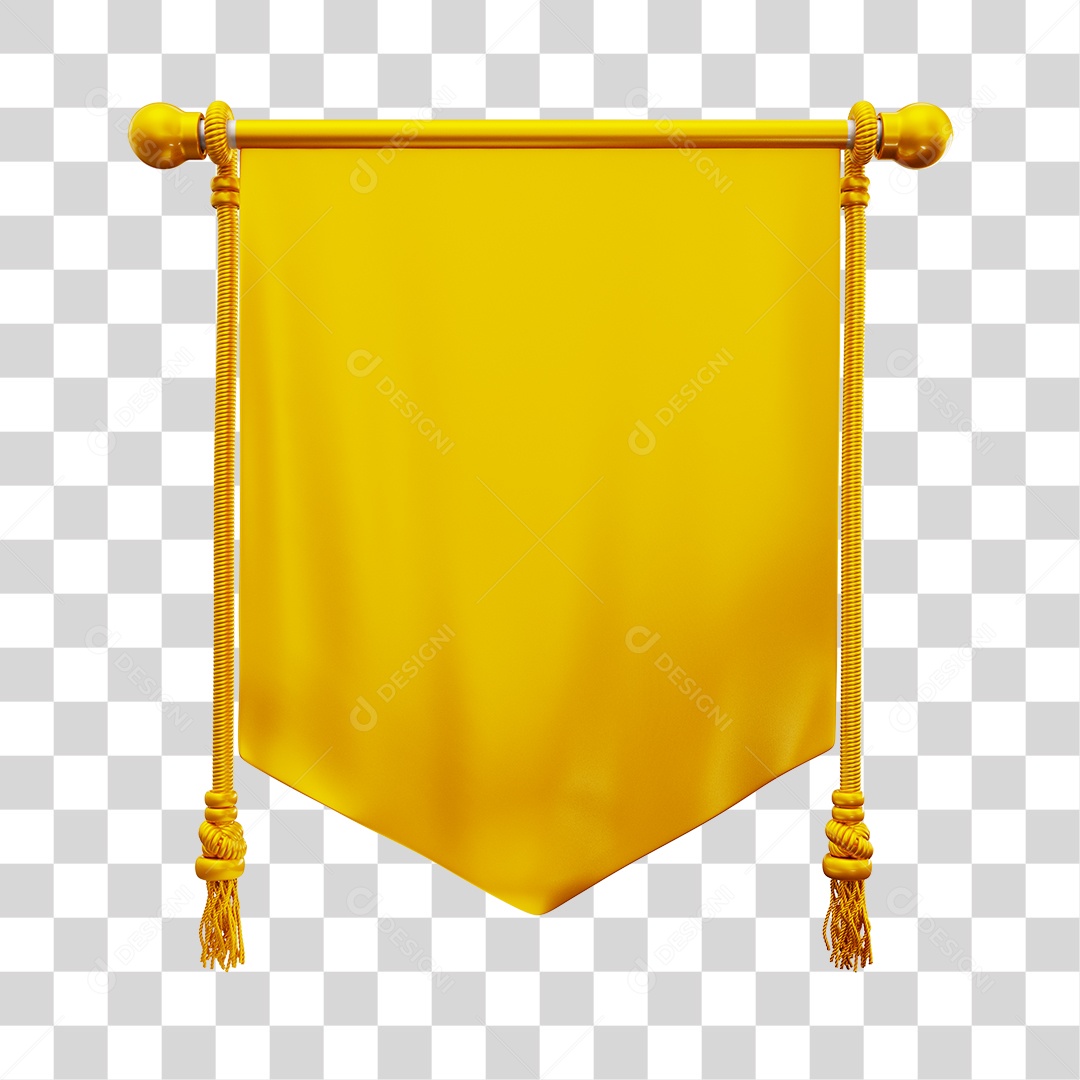 Brasão Com Textura de Tecido Elemento 3D Para Composição