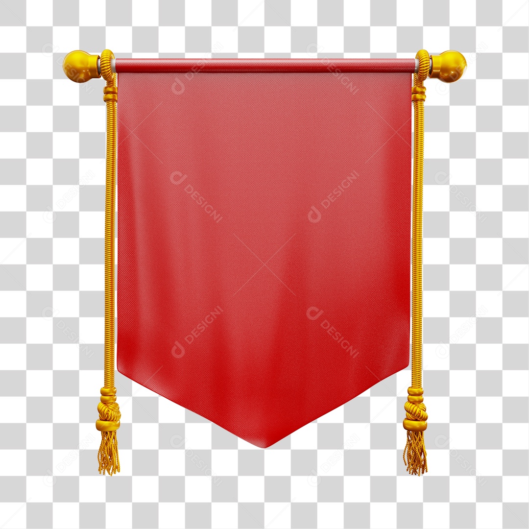 Brasão Com Textura de Tecido Elemento 3D Para Composição