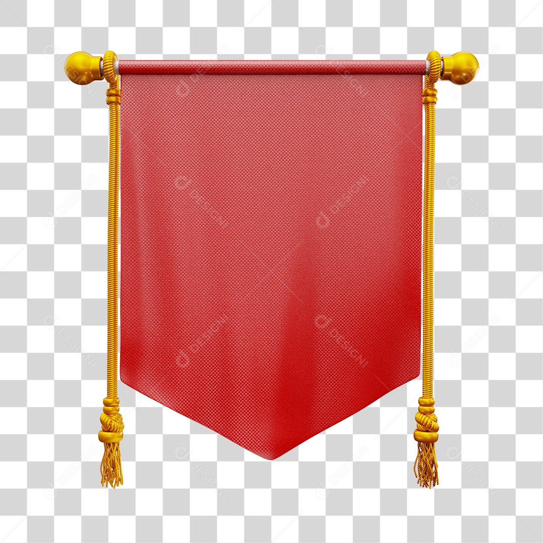 Brasão Com Textura de Tecido Elemento 3D Para Composição