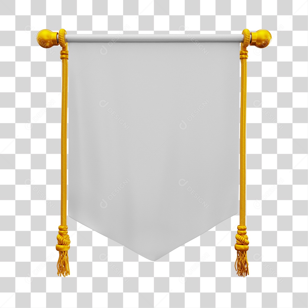 Brasão Com Textura de Tecido Elemento 3D Para Composição