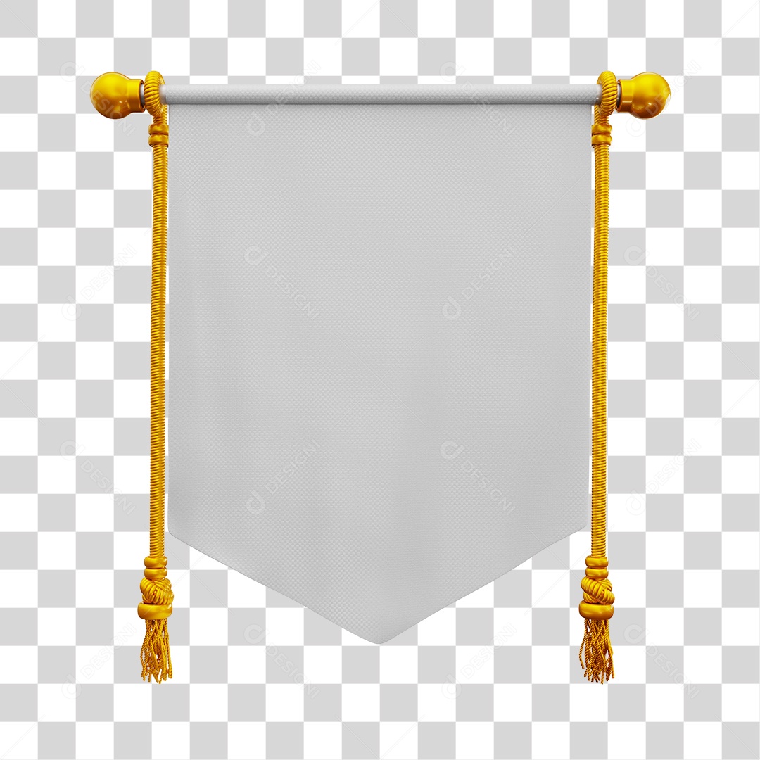 Brasão Com Textura de Tecido Elemento 3D Para Composição