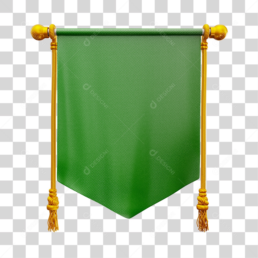 Brasão Com Textura de Tecido Elemento 3D Para Composição