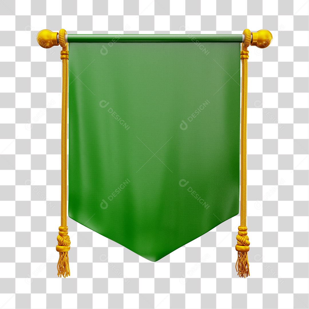 Brasão Com Textura de Tecido Elemento 3D Para Composição