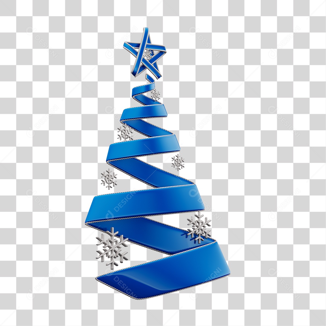 Elementos 3D Arvores de Natal Com Enfeites Natalino PNG Transparente