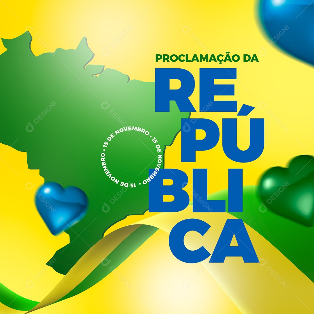 Proclamação Da República 15 de Novembro Social Media PSD Editável