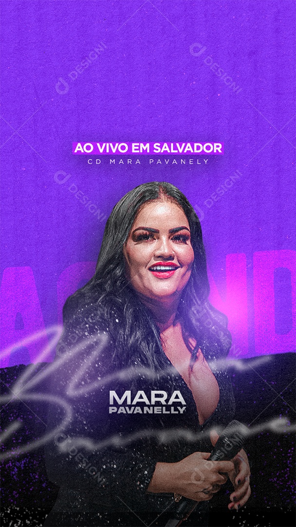 Cd Ao Vivo Mara Pavanelly Social Media PSD Editável