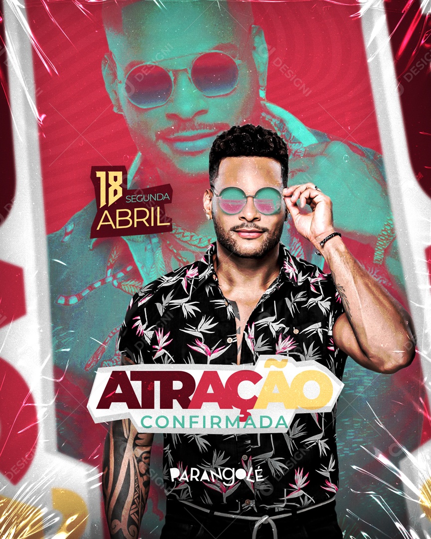 Social Media Flyer Show Eventos Parangole PSD Editável