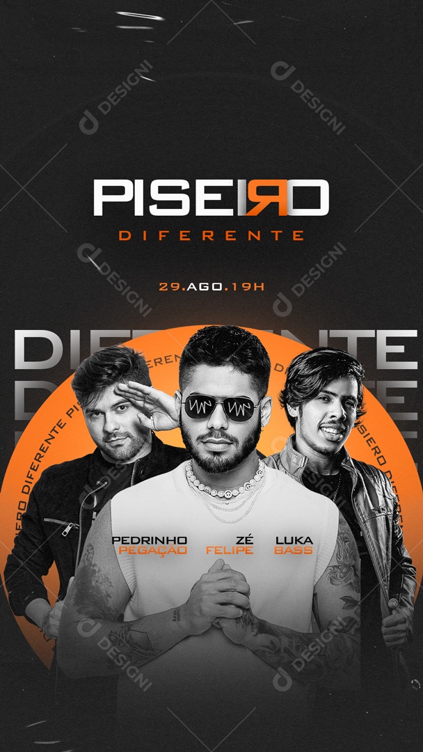 Social Media Flyer Piseiro Diferente PSD Editável