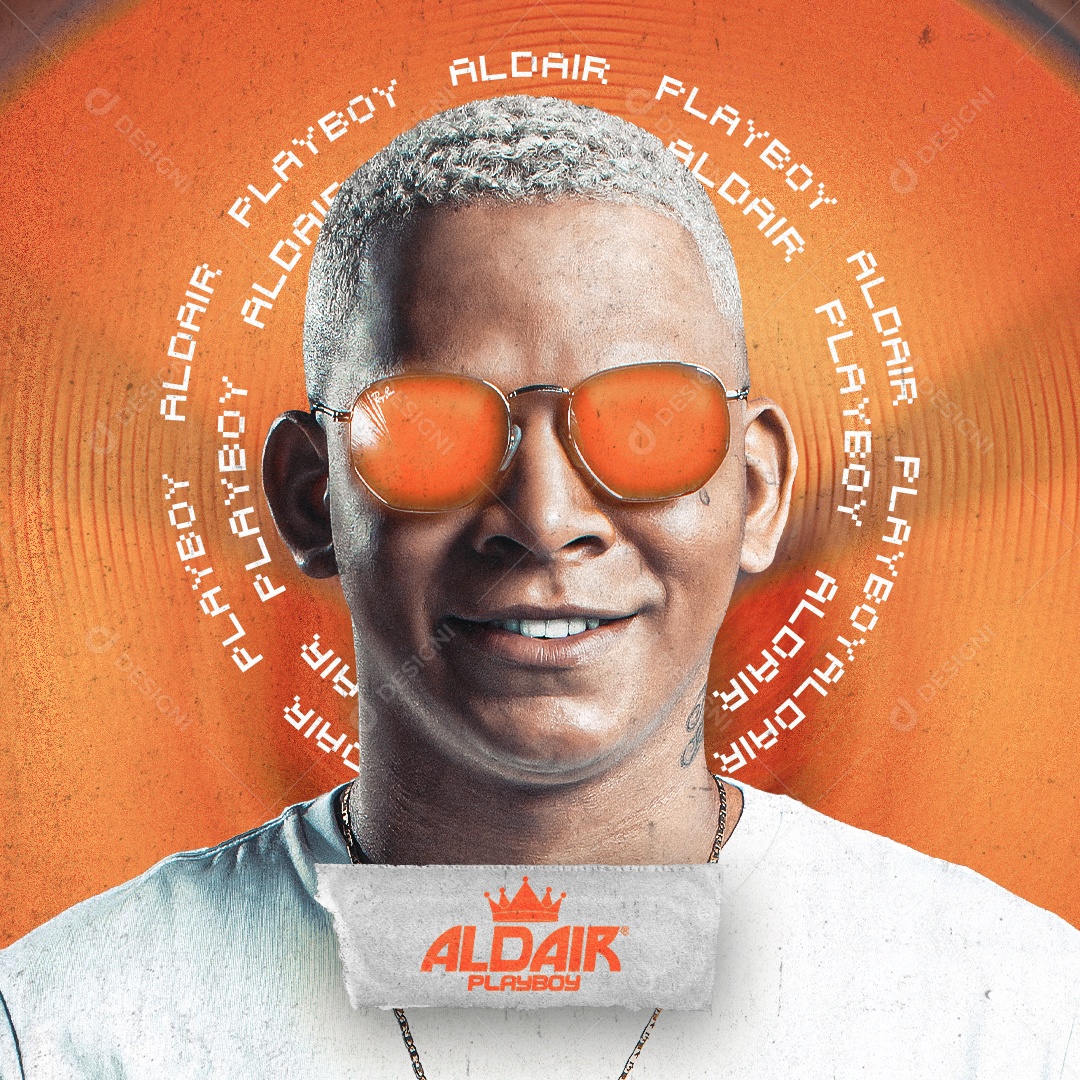 Social Media Flyer Cantor Aldair Play Boy PSD Editável