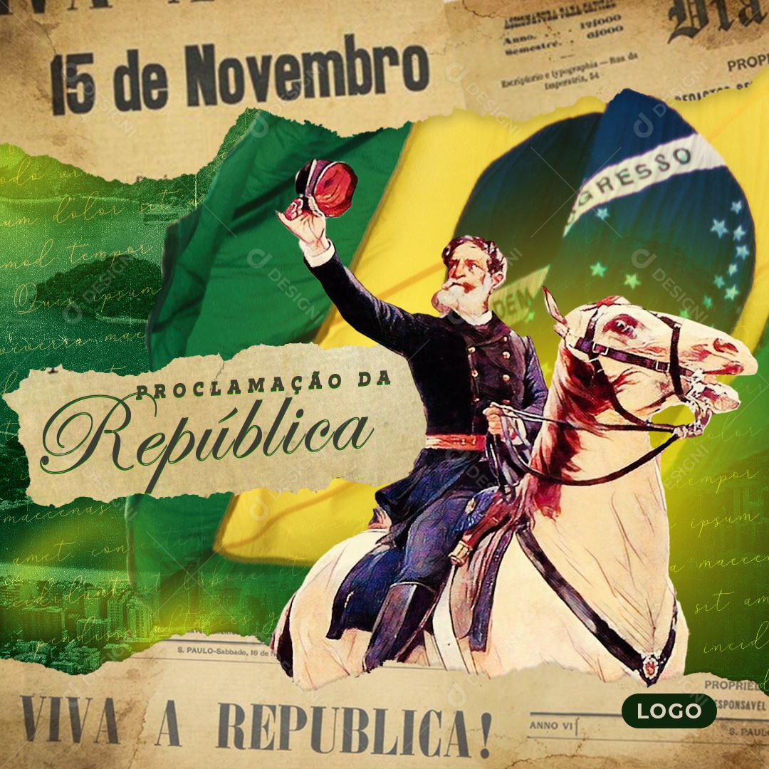 Proclamação Da República 15 de Novembro Social Media PSD Editável