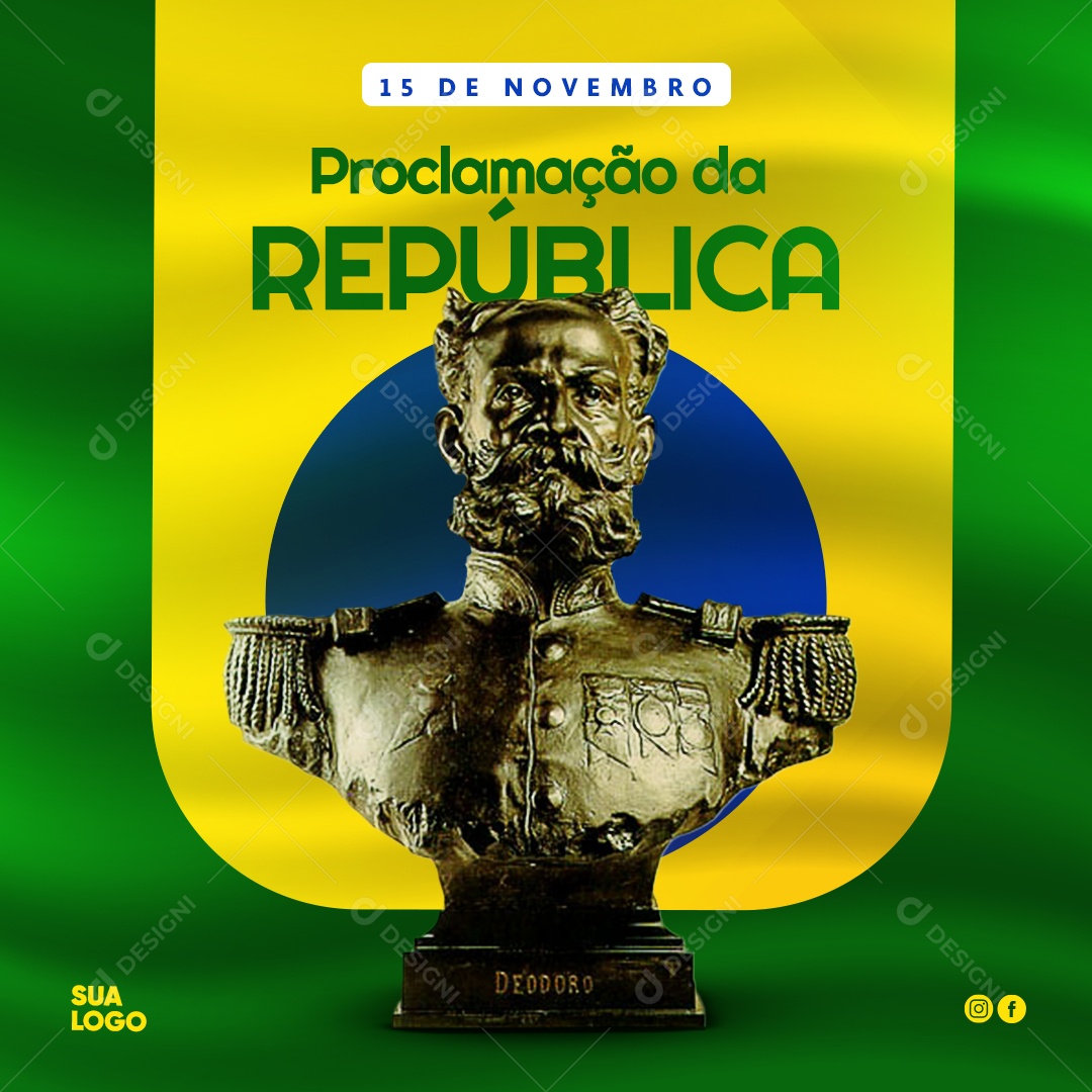 Proclamação Da República 15 de Novembro Social Media PSD Editável