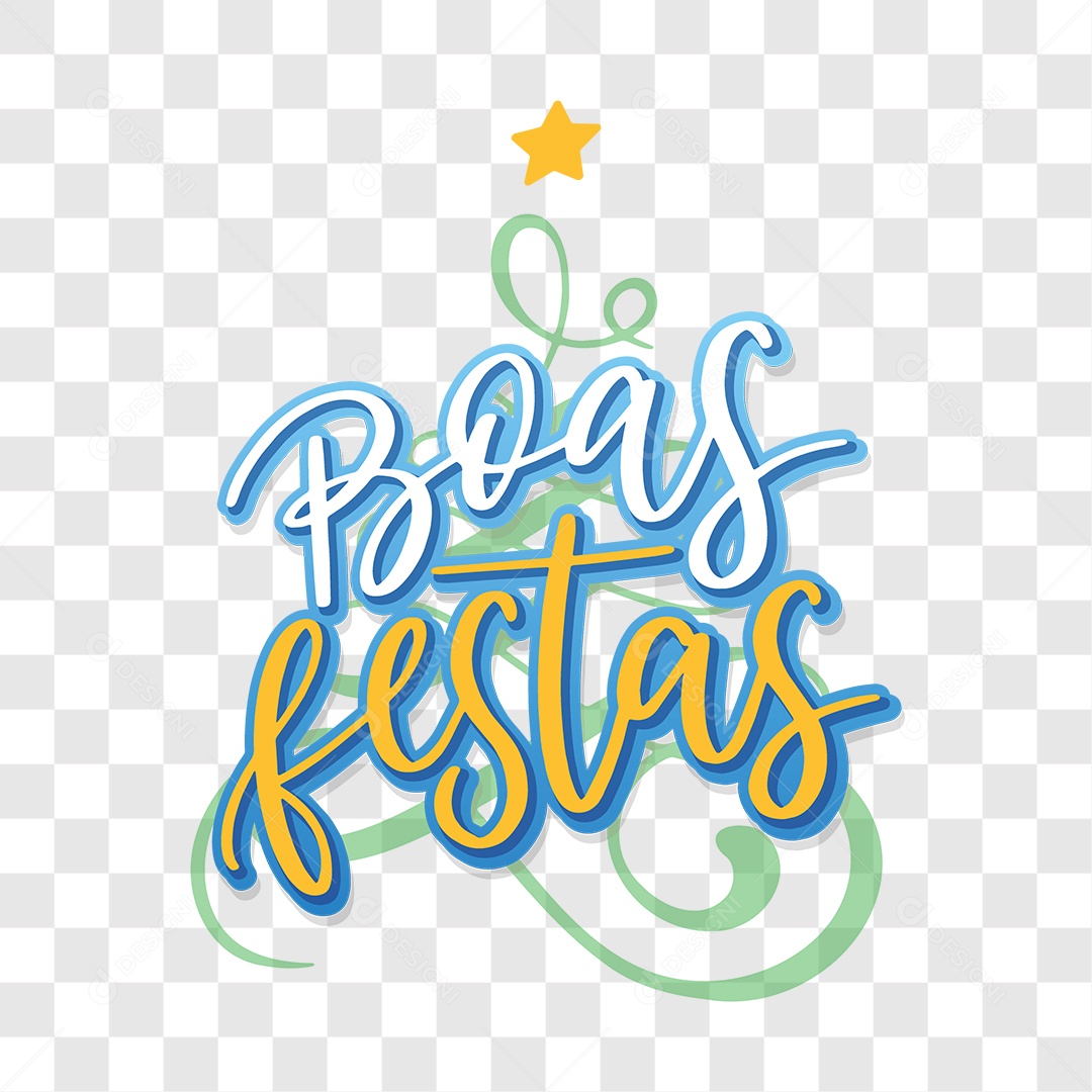 Lettering Boas Festas EPS + PNG