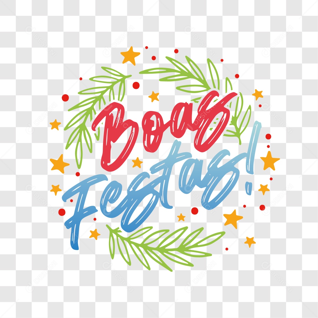 Lettering Boas Festas EPS + PNG