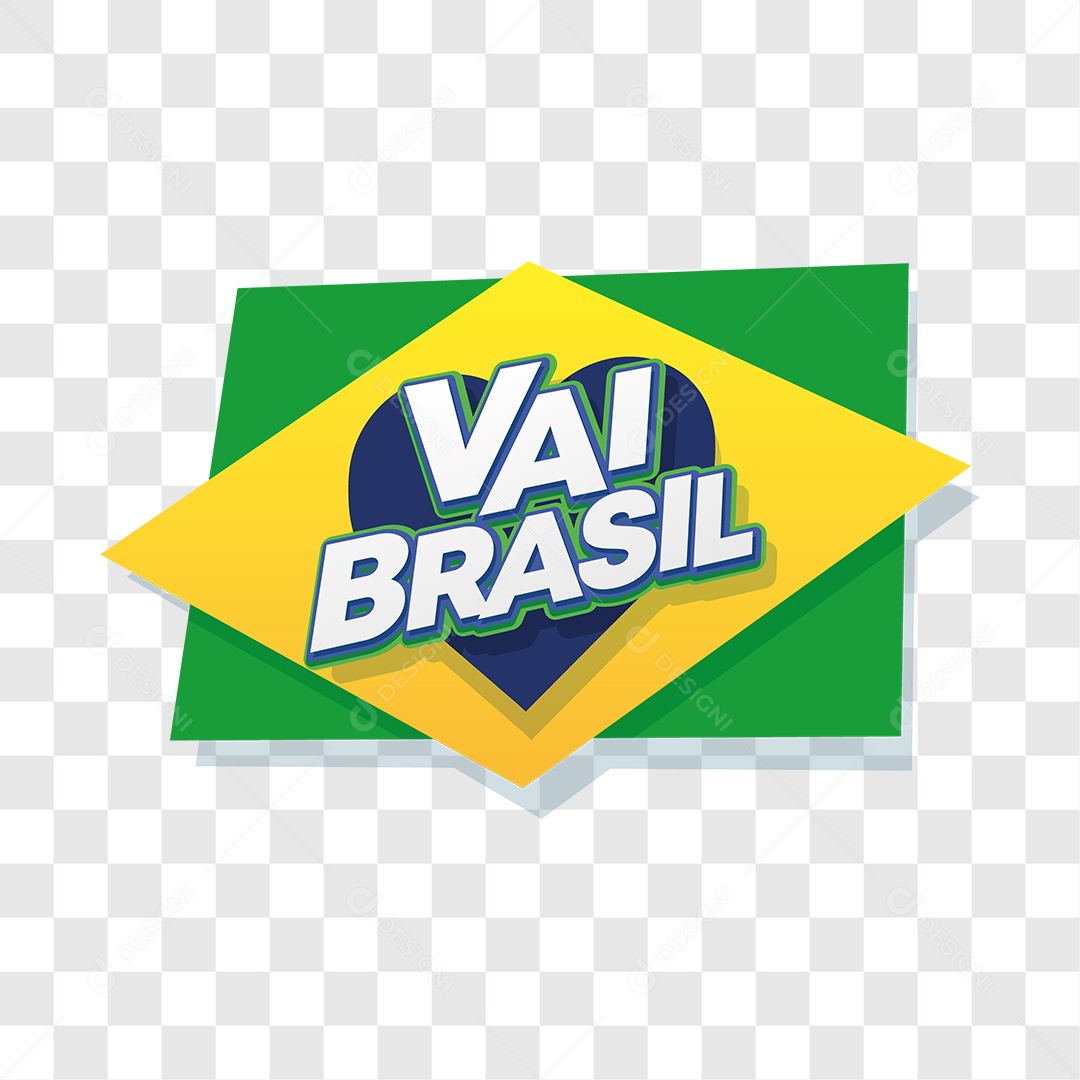 Lettering Vai Brasil EPS + PNG
