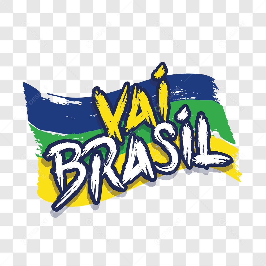 Lettering Vai Brasil EPS + PNG