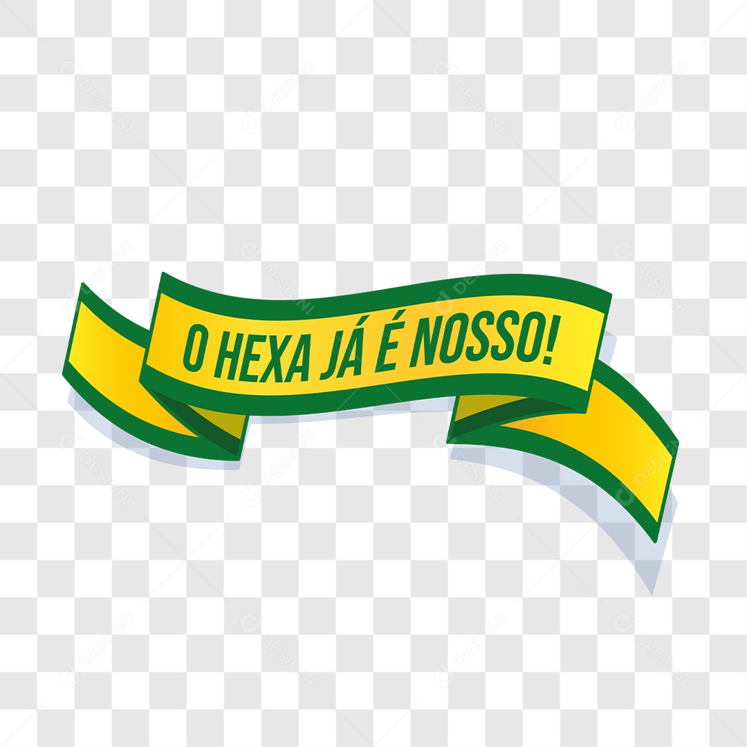 Lettering O Hexa Já é Nossa EPS + PNG