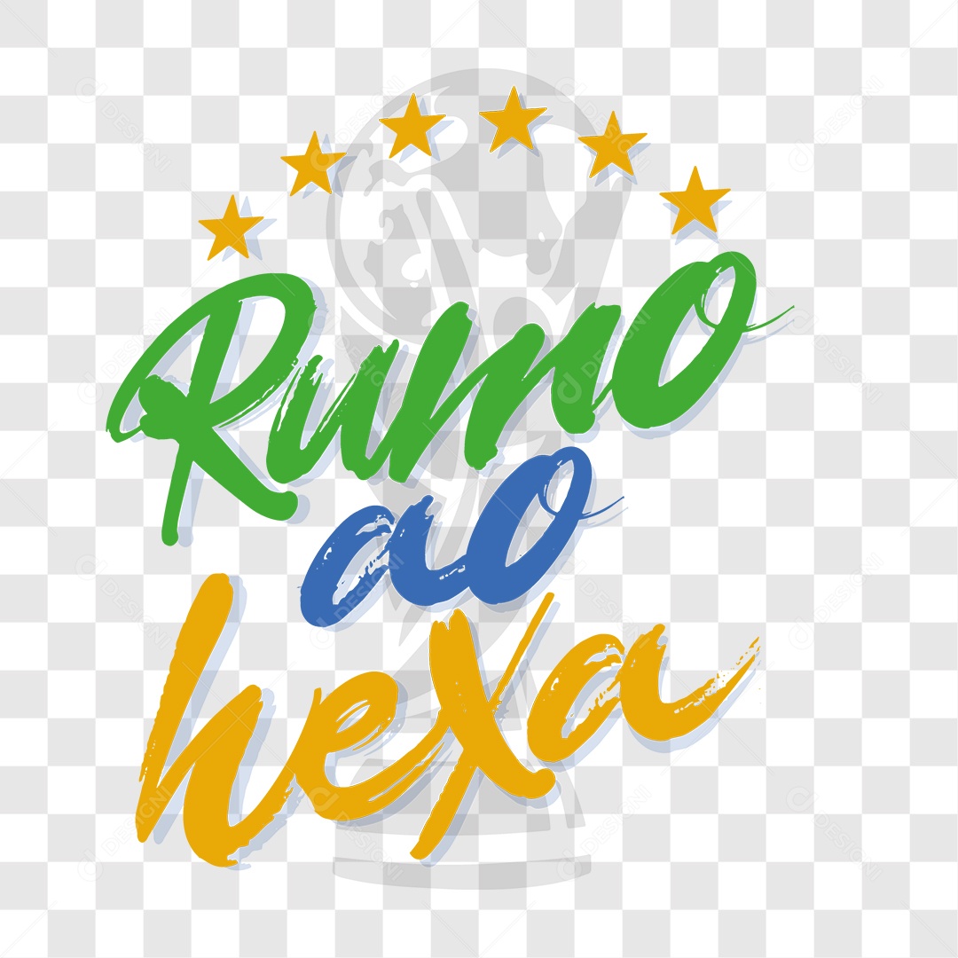 Lettering Rumo Ao Hexa EPS + PNG